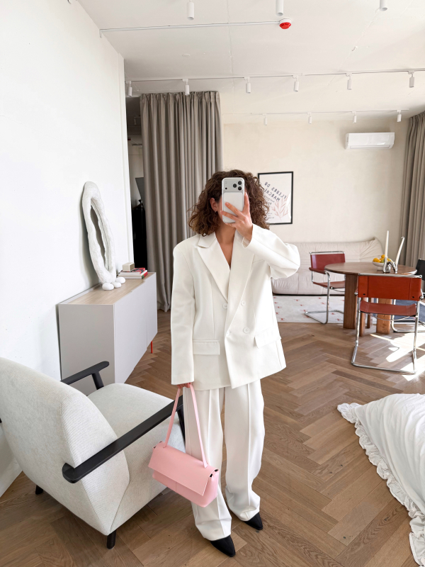 Клатч-багет МАДЛЕН ніжно-рожевий LEMAN LM4871-1